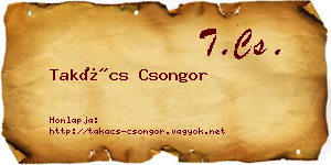 Takács Csongor névjegykártya